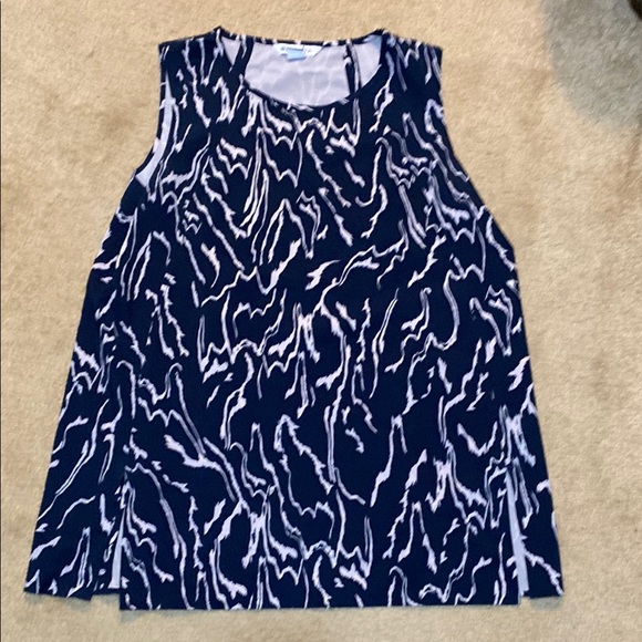 Athleta Tops - Athleta Zephyr Navy and White Sleeveless Top